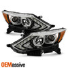 For 2017-2019 Rogue Sport Halogen Type LED DRL Projector Chrome Headlights Pair