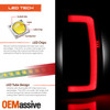 For 00-06 Suburban Tahoe Yukon LED Running Reverse C-Tube Black Smoked Tail Lamp