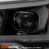 For 14-23 Toyota 4Runner LED DRL Tube Sequential Signal Projector Black Headlamp