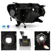 For 2012-2015 Toyota Tacoma LED Tube DRL LowBeam-Projector Black Headlights Pair