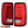 For 2000-2006 Chevy Suburban Tahoe GMC Yukon Full LED C-Tube Red Clear Tail Lamp