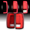 For 2000-2006 Chevy Suburban Tahoe GMC Yukon Full LED C-Tube Red Clear Tail Lamp