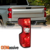 For 19-21 Chevy Silverado 1500 2500HD 3500HD Halogen Chrome Red Tail Light Left