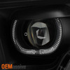 For 13-18 RAM 1500 2500 3500 [Halo LED] Projector Black Headlights+Red Tail Lamp