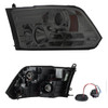For 13-18 Ram 1500 2500 LED Tube Signal Projector Smoked Headlight+Red Tail Lamp