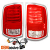 For 13-18 Ram 1500 2500 LED Tube Signal Projector Smoked Headlight+Red Tail Lamp