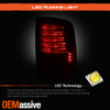 For 13-18 Ram 1500 2500 LED Tube Signal Projector Smoked Headlight+Red Tail Lamp
