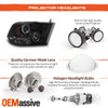 For 13-18 Ram 1500 2500 LED [Halo Projector] Black Smoked Headlight+Red TailLamp