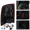 For 13-18 RAM 1500 2500 LED Tube Projector Black Headlight+ Red Smoked Tail Lamp