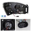 For 06-09 Dodge Ram 1500 2500 3500 Projector Headlights + Black LED Tail Lights