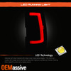 For 07-14 Chevy Tahoe Suburban 1500 Black Headlights + LED C-Tube DRL Tail Light