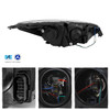 For 2015-2018 Ford Focus LED Tube DRL [Halogen Type] Projector Chrome Headlights