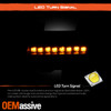 For 18-20 Jeep Wrangler Front Fender LED Black Corner Lights w/Sequential Signal