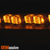 For 18-20 Jeep Wrangler Front Fender LED Black Corner Lights w/Sequential Signal