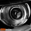 Fit 15-22 Chevy Colorado Halogen Projector Headlight + LED DRL Tail Lights Black