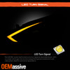 For 2016-2019 Sentra LED Tube Running Switchback Signal Halogen Black Headlights