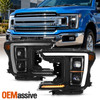 Fit 18-20 Ford F150 [Full LED] Projector Headlights DRL Sequential Signal Black