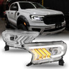 Fit 2019+ Ford Ranger FULL LED DRL Sequential Signal Projector Headlights Chrome