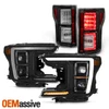 Fit 18-20 Ford F150 Full LED Projector Headlight DRL Sequential +Black TailLight