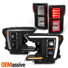 Fit 18-20 Ford F150 Full LED Projector Headlight DRL Sequential+Smoked TailLight