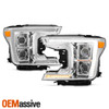 Fit 18-20 Ford F150 [Full LED] Projector Headlights DRL Sequential Signal Chrome