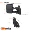 For 08-16 Ford F250 F350 Superduty Power Heated Manual Folding Mirror LED Signal