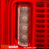 For 2009-2018 Dodge Ram 1500 2500 3500 LED Tube Chrome Red Clear Tail Light Pair