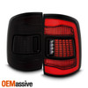 For 2009-2018 Dodge Ram 1500 2500 3500 LED C-Tube Black Smoked Tail Lights Pair