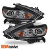 For 2016-2018 Altima Halogen Type w/Chrome Bezel HeadLights w/o LED Running Pair