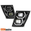 For 03-17 Volvo VNL Auxiliary Driving Dual Lens LED Halo Bar Tube Fog Light Pair