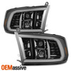 For 09-18 Dodge Ram 1500 2500 3500 Halogen w/LED DRL Projector Headlights Chrome