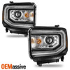 For 2016-2019 GMC Sierra HID Model w/LED DRL Projector Headlights OE Style Pair