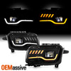 For 10-13 Chevy Camaro LED Projector Headlights w/Sequential Switchback Black