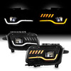 For 10-13 Chevy Camaro LED Projector Headlights w/Sequential Switchback Black