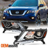 For 17-20 Nissan Pathfinder [Halogen Type] w/LED DRL Projector Headlights Pair