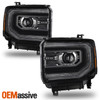 For 14-2019 GMC Sierra Full Led Headlight w/Daytime Running Light (Halogen Fit)