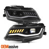 For 16-18 Chevy Camaro Halogen [Full LED] Projector Headlights Sequential Signal