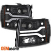 For 07-14 Chevy Silverado 1500/2500HD/3500HD [LED low Beam] Projector Headlights