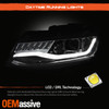 For 16-18 Camaro Halogen Projector Headlights LED DRL w/Sequential Signal Chrome