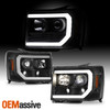 For 07-13 GMC Sierra 1500/2500/3500 [LED Low Beam] Black Projector Headlights