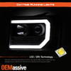 For 07-13 GMC Sierra 1500/2500/3500 [LED Low Beam] Black Projector Headlights