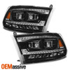 [FULL LED] Fit 09-18 Dodge Ram DRL Projector Blk Headlight W/ Sequential Turn