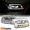 Fit 09-18 Dodge Ram Full LED Projector Headlight W/Sequential Turn Signal Light
