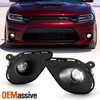 For 2015-2023 Dodge Charger Sedan LED w/ Hood Scoop Clear Fog Lamp Pair w/Switch