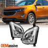 For 2018-2021 Chevy Equinox Halogen Chrome Fog Lights w/ Wiring Harness + Switch