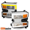 For 2019-2022 Chevy Silverado 1500 Halogen w/LED DRL Switchback Headlight Chrome