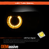 For 15-20 Dodge Challenger HID LED DRL Switchback Projector Headlight Left+Right