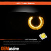 For 15-20 Dodge Challenger HID w/LED DRL Switchback Projector Headlights Right