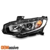 For 16-21 Honda Civic [Halogen Type] w/LED DRL Projector Headlights Driver Side