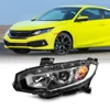 For 16-21 Honda Civic [Halogen Type] w/LED DRL Projector Headlights Driver Side